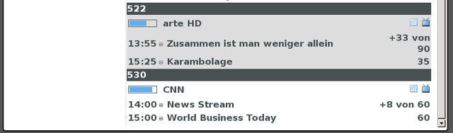 Image for Dreambox WebIF: Bouquet with Markers