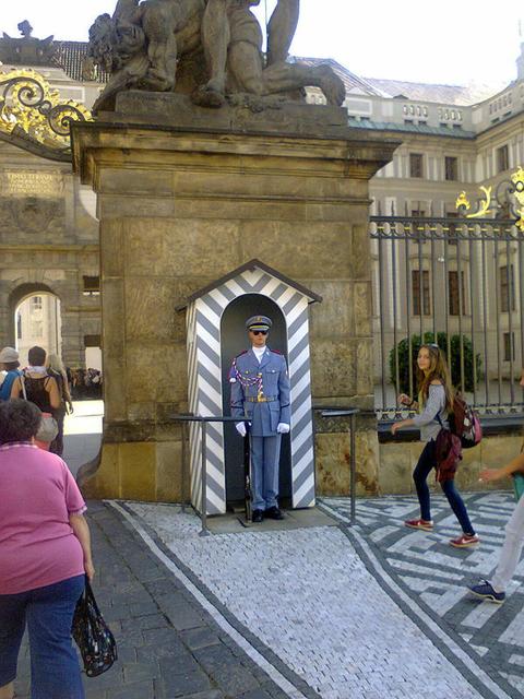 Image for Soldier on guard close to castle in Prague