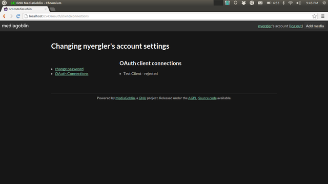 Image for View OAuth connections with prototype edit account side nav