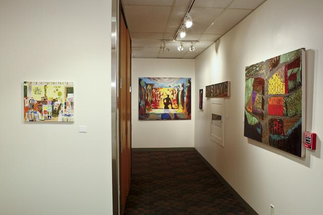 Image for PARC install 8: "I Am My Child's Best First Teacher," "The Owner's Historic Lesson (Flag 1954 - 1955)," "Melvil's Rib," "What You See Is What You Get," "Doug Engelbart, Red Cross Library, The Philippines"