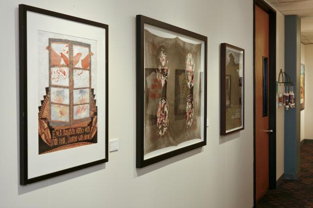 Image for PARC install 14: "Even Though the Flames Were Not Real, Dumbo Was Afraid," "Head Scarf," "Paper Factory," Literaturwurst," "The Owners Historic Lesson (Flag 1954 - 1955)"