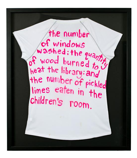 Image for Cycling for Libraries Bike Jersey: "The number of windows washed; the quantity of wood burned to heat the library; and the number of pickled limes eaten in the children's room."